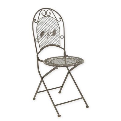 AN IRON CHAIR - BROWN