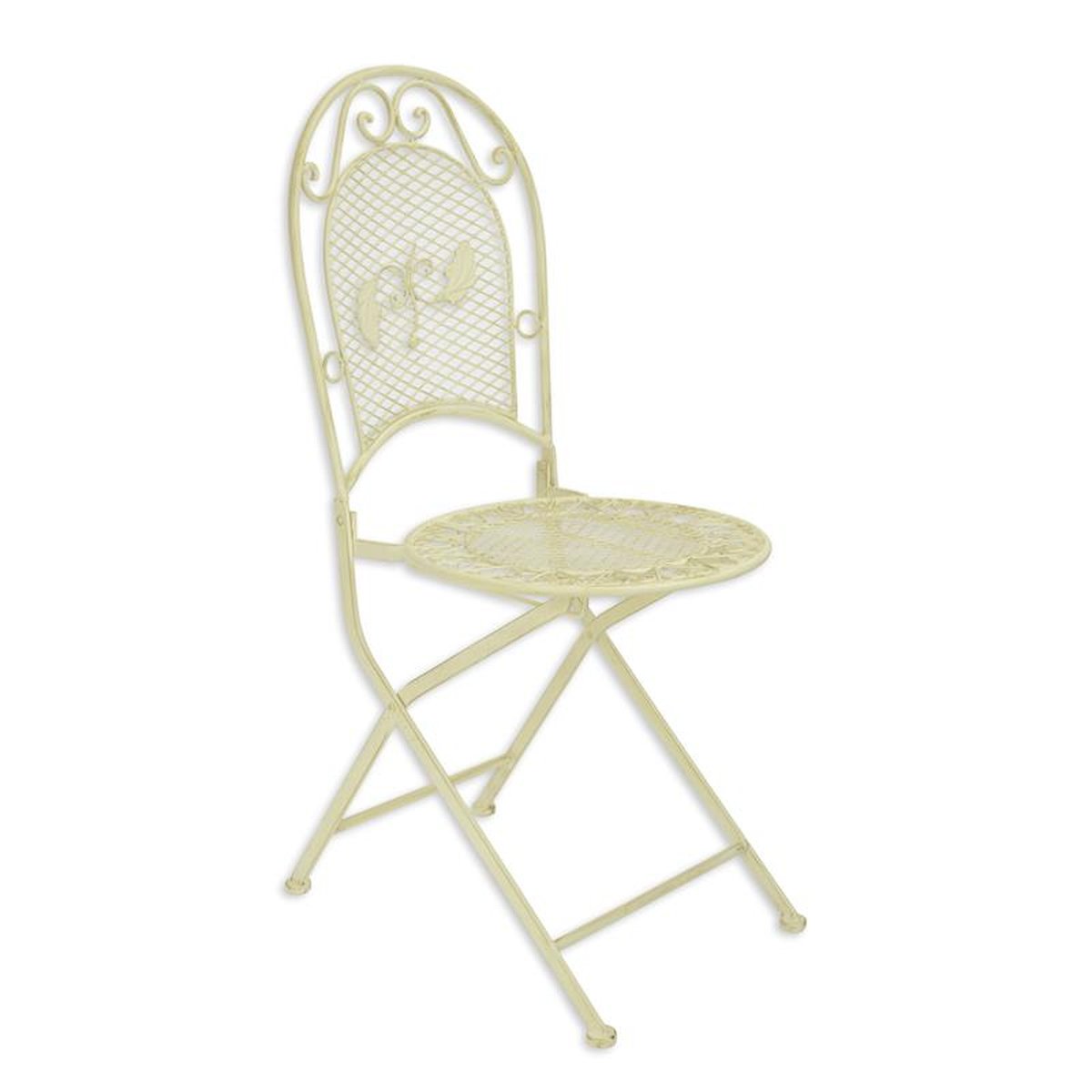AN IRON CHAIR - WHITE