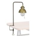 AN IRON CLAMP-ON DESK LAMP - OLD IRON (ON BATTERIES)