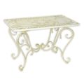 AN IRON COFFEE TABLE - WHITE