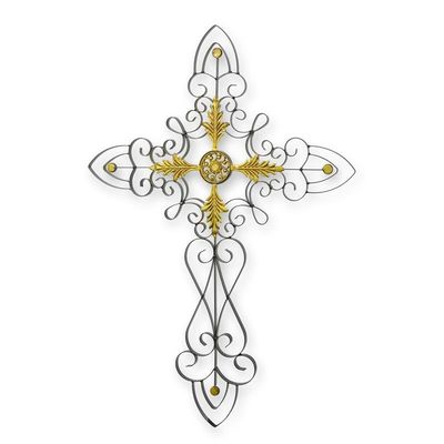 AN IRON CROSS WALL DECOR