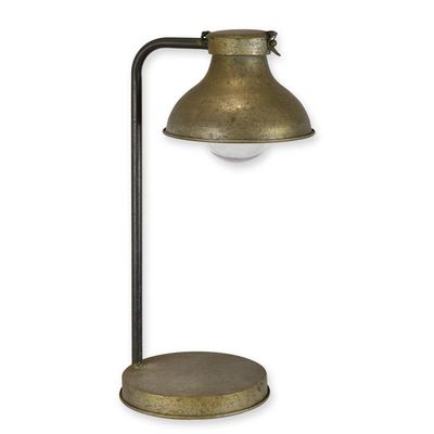 AN IRON DESK LAMP - OLD IRON (ON BATTERIES)
