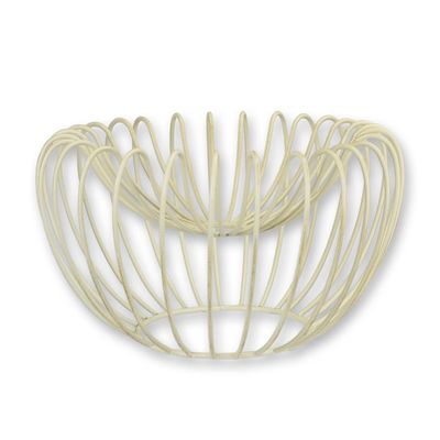 AN IRON FRUIT BASKET