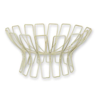 AN IRON FRUIT BASKET