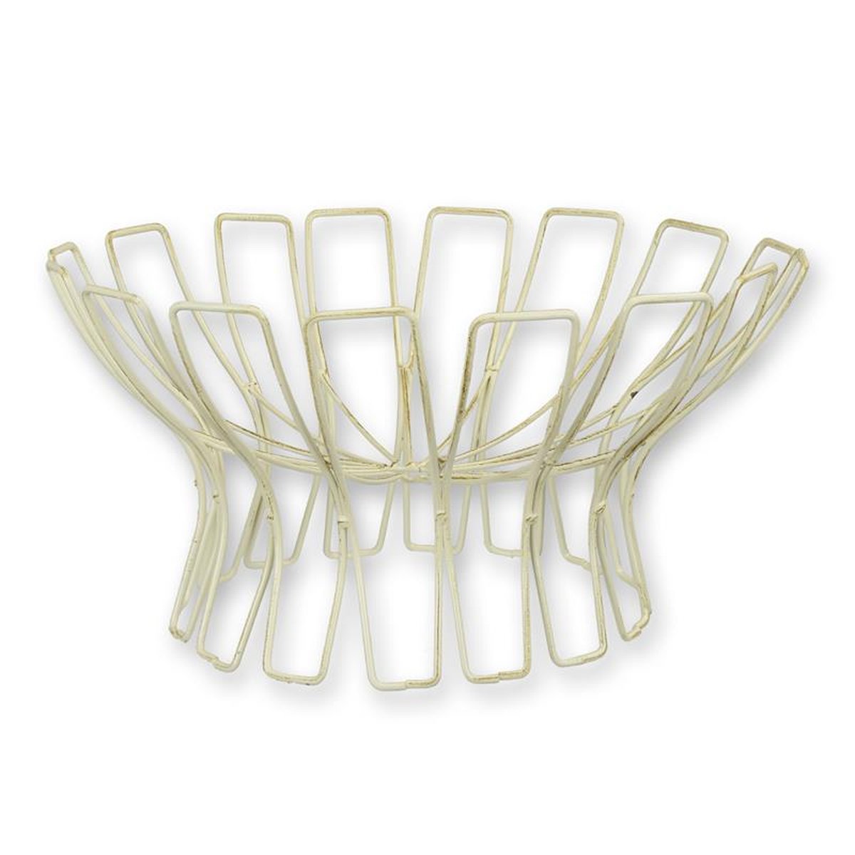 AN IRON FRUIT BASKET