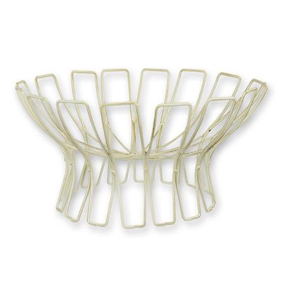 AN IRON FRUIT BASKET