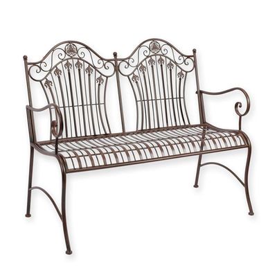 An Iron Garden Bench - Brown