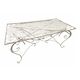 AN IRON GARDEN TABLE - WHITE