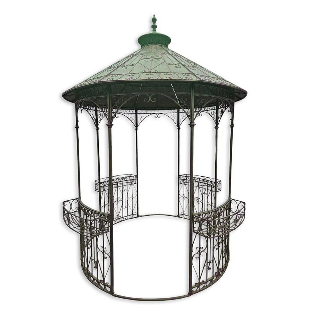 AN IRON GAZEBO