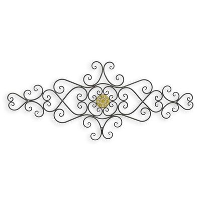AN IRON ORNAMENTAL WALL DECOR
