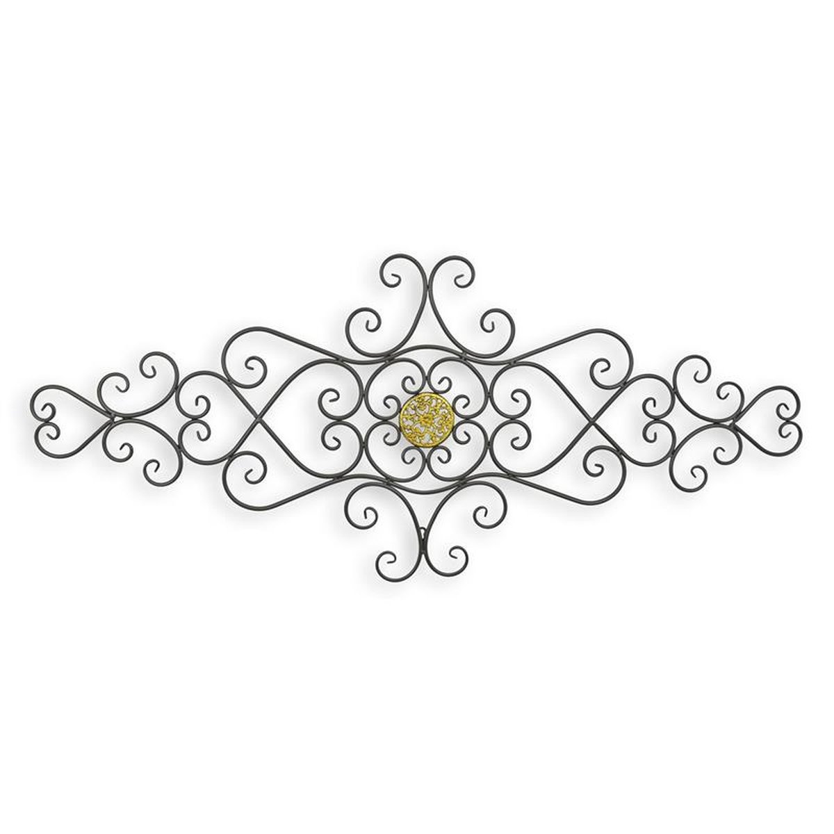 AN IRON ORNAMENTAL WALL DECOR