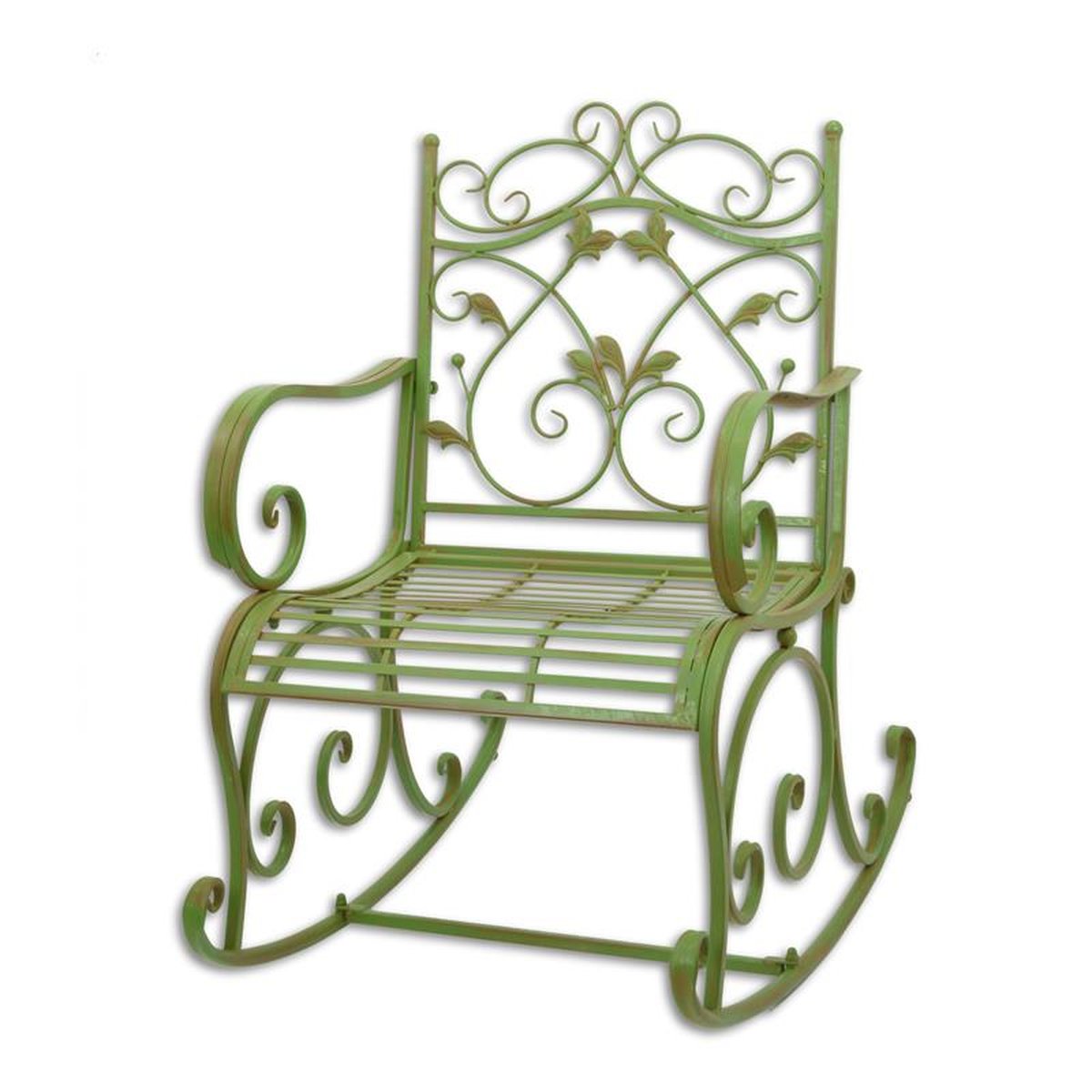 AN IRON ROCKING CHAIR - GREEN