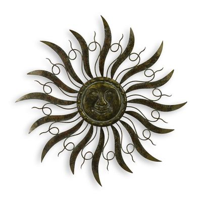 AN IRON SUN WALL DECOR, SMALL