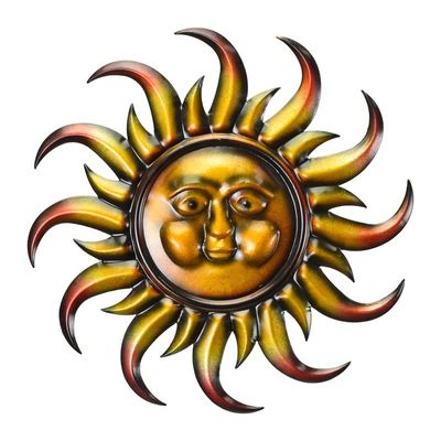AN IRON SUN WALL DECOR