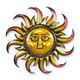 AN IRON SUN WALL DECOR