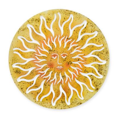 AN IRON SUN WALL DECOR