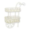 AN IRON TEA CART - WHITE
