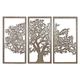 AN IRON TREE OF LIFE TRIPTYCH WALL DECOR
