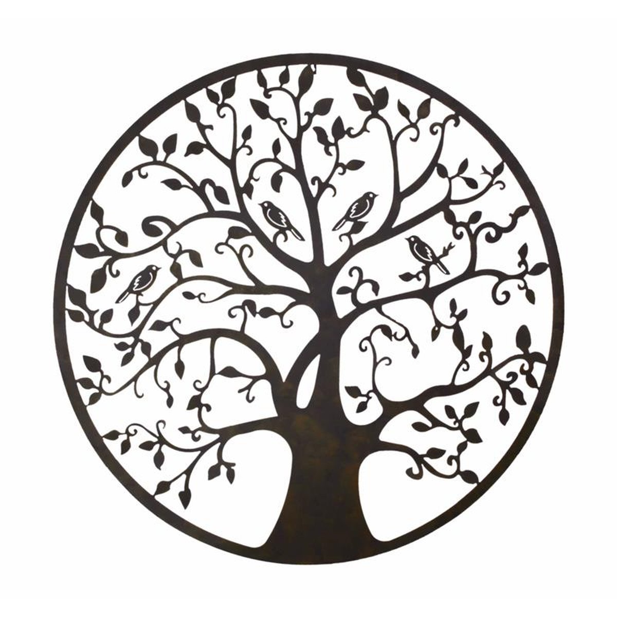 AN IRON TREE OF LIFE WALL DECOR WITH LED LIGHT