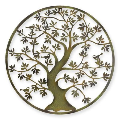 AN IRON TREE OF LIFE WALL DECOR
