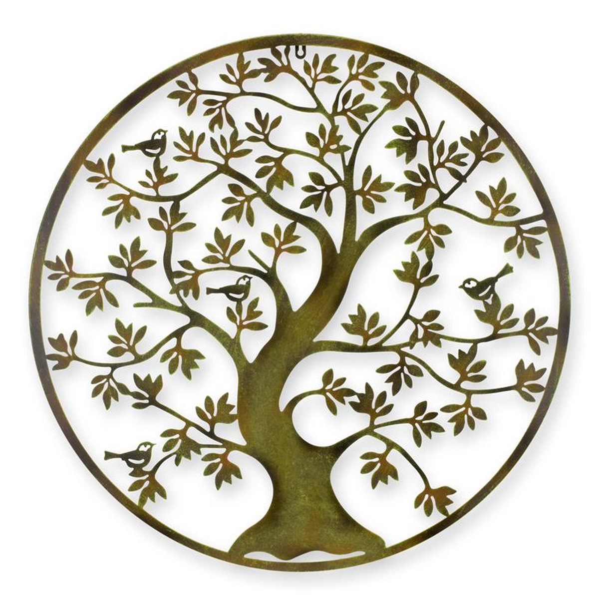 AN IRON TREE OF LIFE WALL DECOR