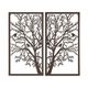 AN IRON TREE OF LIFE WALL DIPTYCH