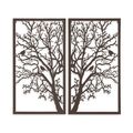 AN IRON TREE OF LIFE WALL DIPTYCH