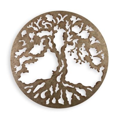 AN IRON TREE WALL DECOR WITH LED LIGHT