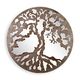 AN IRON TREE WALL MIRROR