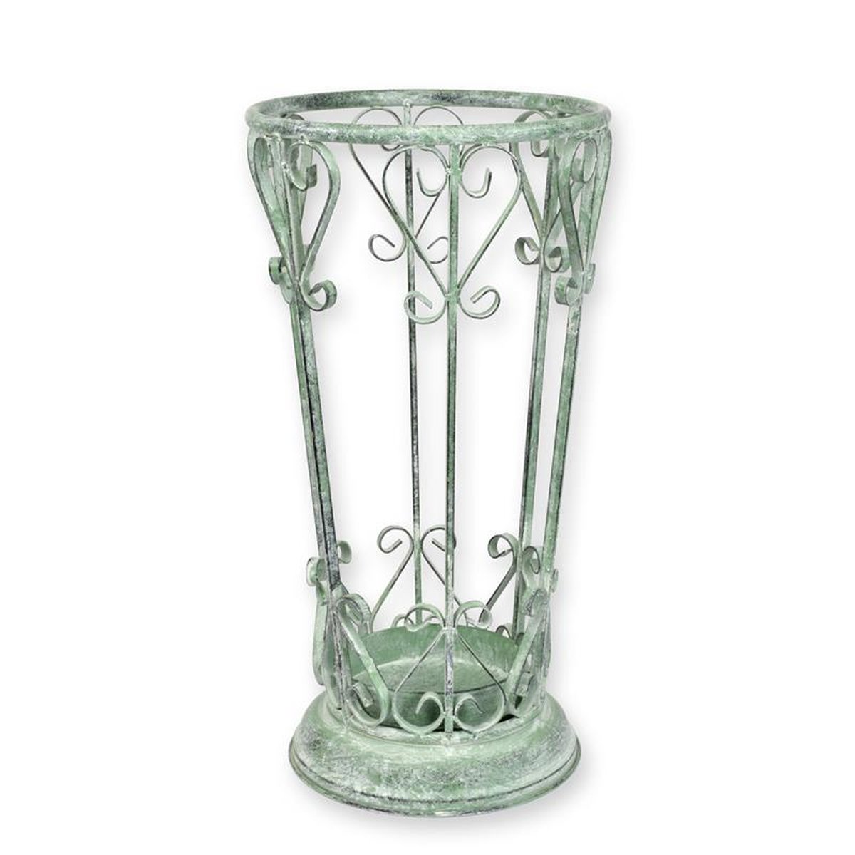 AN IRON UMBRELLA STAND