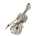 AN IRON VIOLIN WALL DECOR
