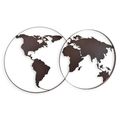 AN IRON WORLD MAP WALL DECOR