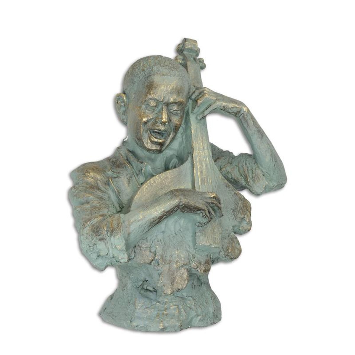 AN MGO TORSO FIGURINE OF A JAZZ MUSICIAN