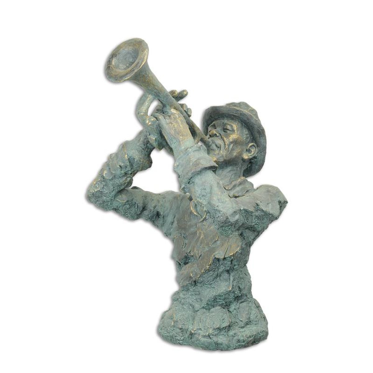 AN MGO TORSO FIGURINE OF A JAZZ MUSICIAN