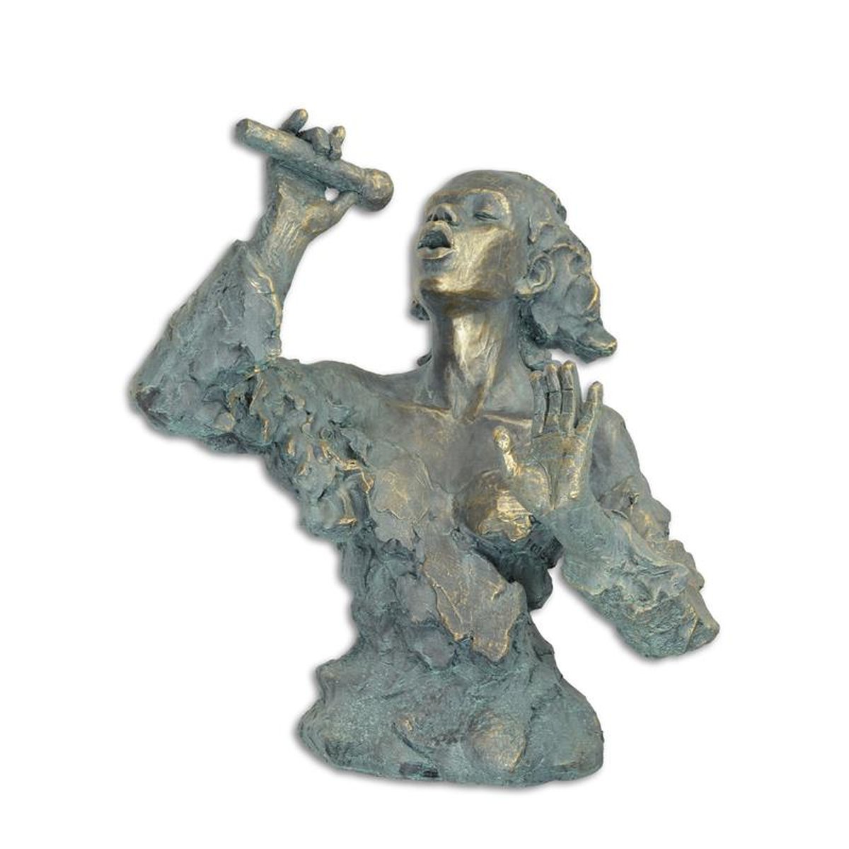 AN MGO TORSO FIGURINE OF A JAZZ SINGER