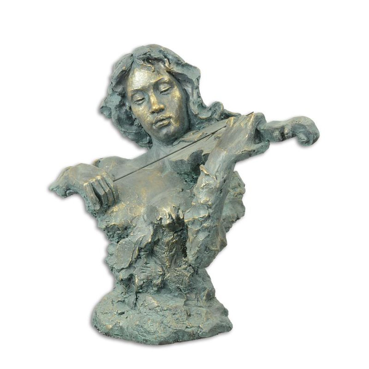 AN MGO TORSO FIGURINE OF A MUSICIAN