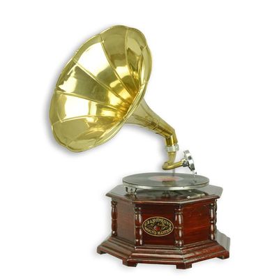 AN OCTAGONAL GRAMAPHONE