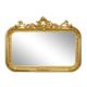 AN ORNATE GOLD OVERMANTLE MIRROR