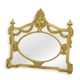 AN ORNATE RESIN MIRROR - GOLD