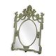 AN ORNATE RESIN MIRROR - SILVER