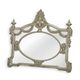 AN ORNATE RESIN MIRROR - SILVER