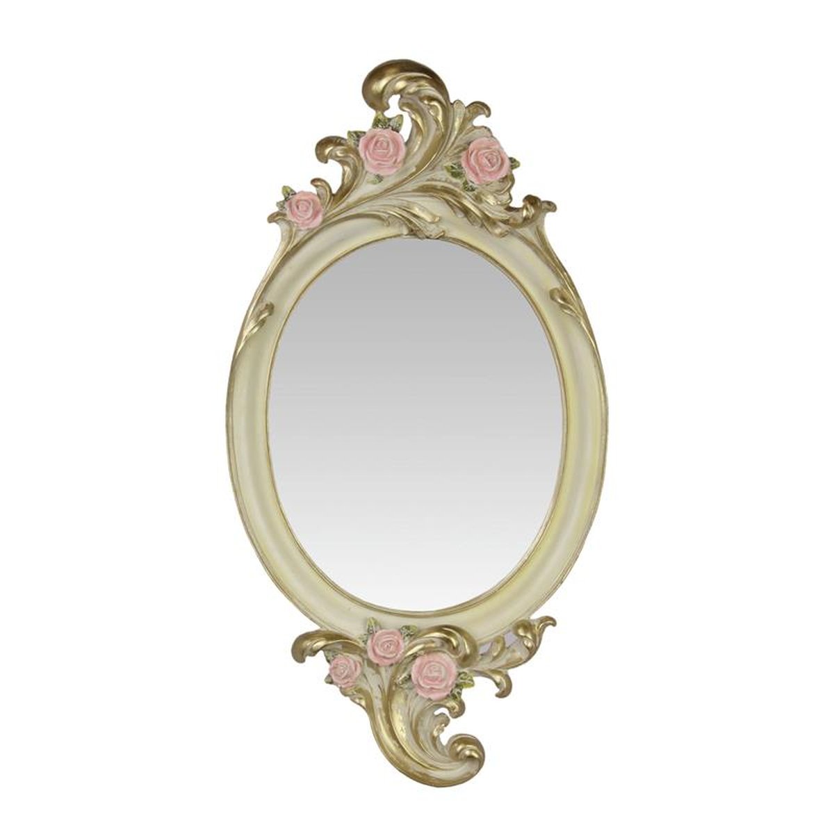 AN OVAL SHAPED RESIN MIRROR