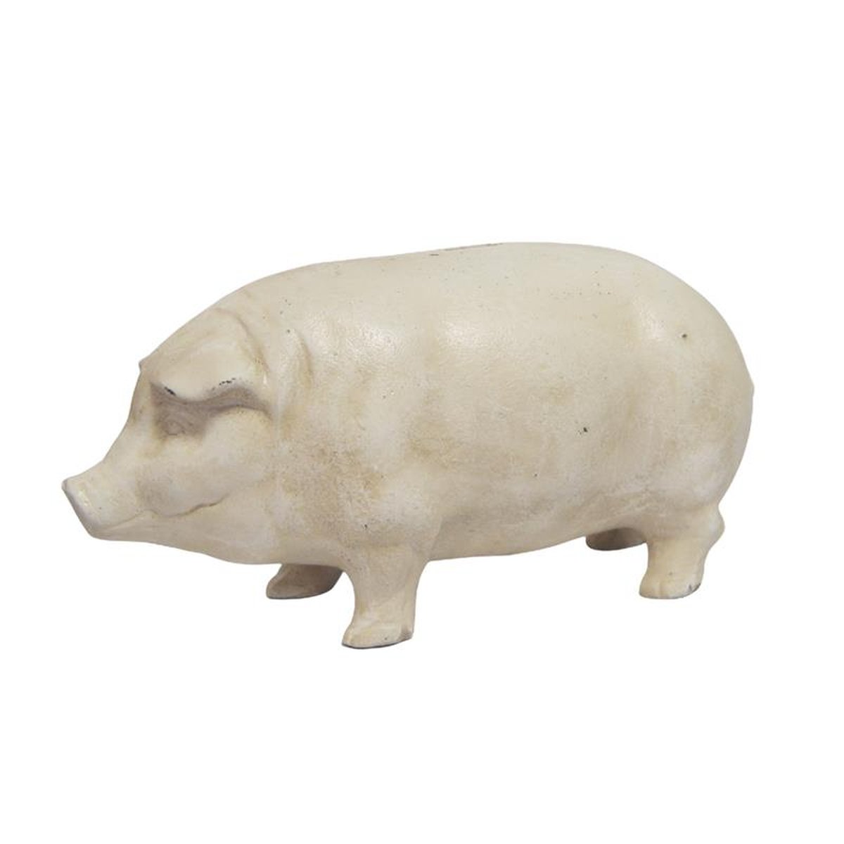 BIG PIG BANK WHITE HxL: 17 x 35 cm.