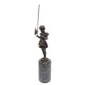 BRONZE FISHING GIRL HxW: 30,5 x 7 cm.