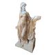 MIXED MARBLE LADY STANDING BEHIND A DESK