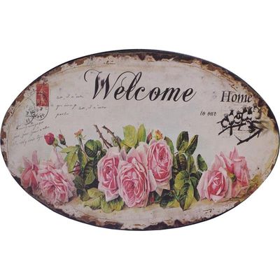 TIN PLAQUE LxW: 20 x 25 cm.