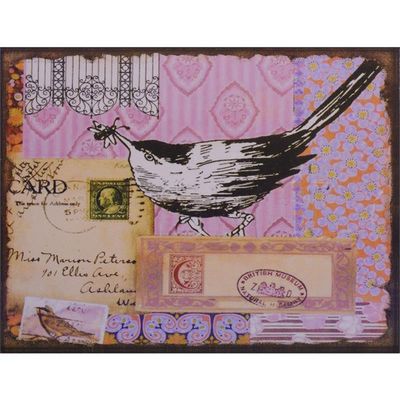TIN PLAQUE LxW: 25 x 33 cm.