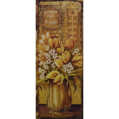 TIN PLAQUE LxW: 50 x 20 cm.