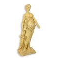 XX A RESIN STATUE OF A WOMAN WITH LYRE