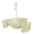 XX AN IRON BREAD BASKET WITH CUTTLERY HOLDER
